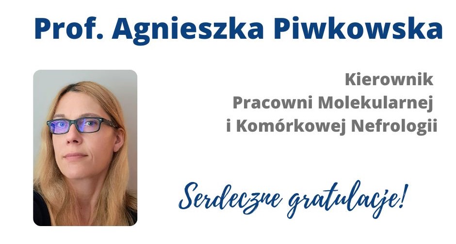 Prof Agnieszka Piwkowska nominacja