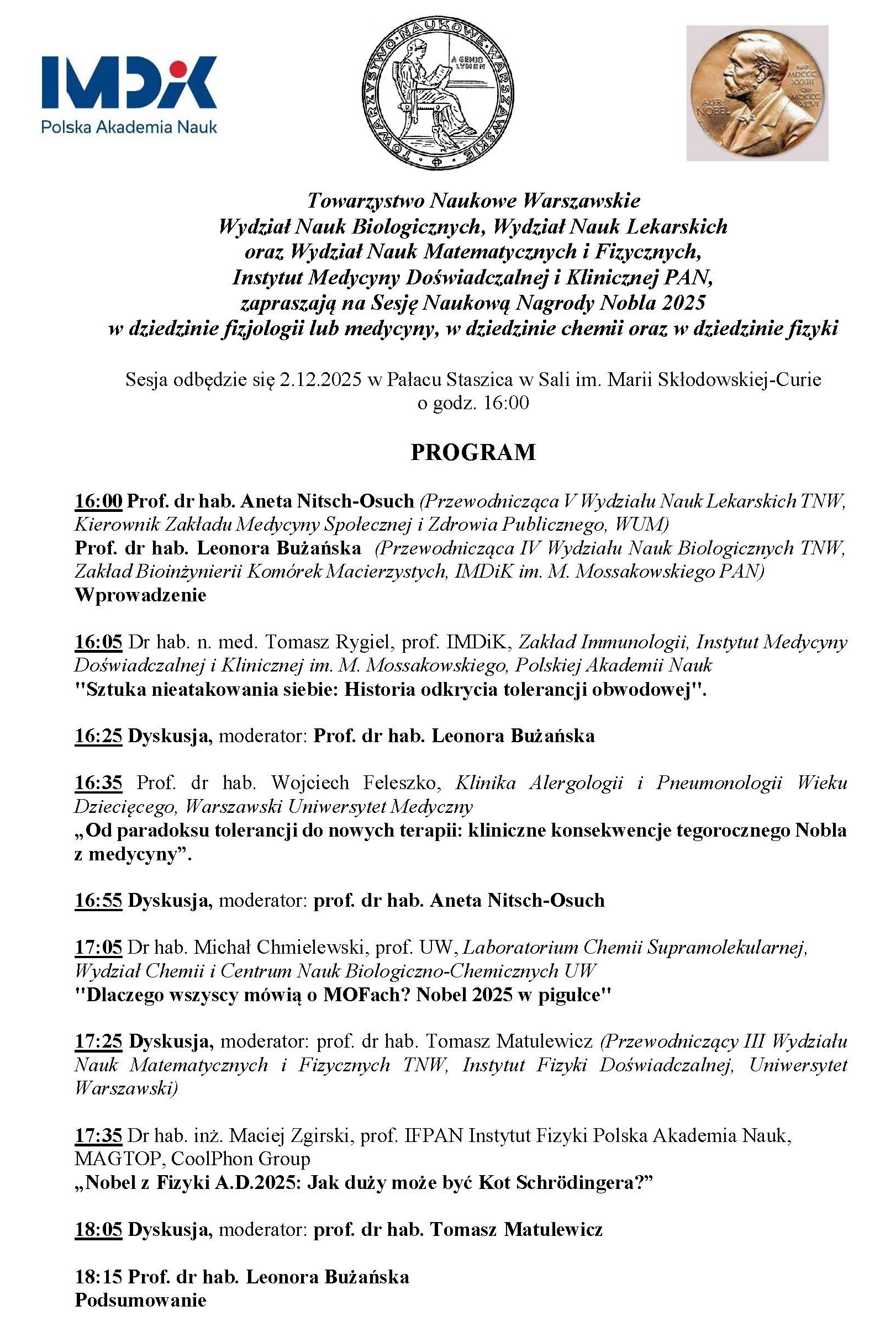 Sesja Noblowska 2025